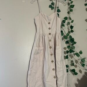 BeBop Light Pink Button-Down Dress